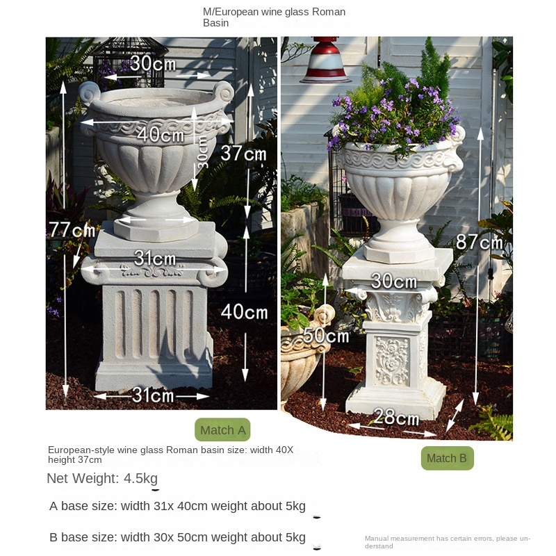 Colonne romaine à feuilles moyennes blanches