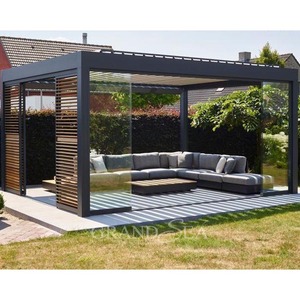 Satılık açık alüminyum Modern Pergola ve Gazebo biyoiklim su geçirmez elektrik - Product Image 4