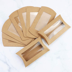 Sinh Thái Thân Thiện Quà Tặng Kẹo Bao Bì Kraft Giấy Gối Hộp Với Cửa Sổ Rõ Ràng - Product Image 6