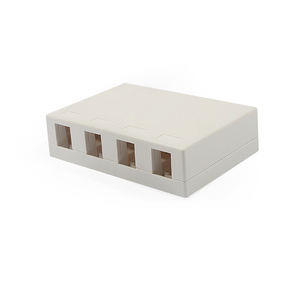 Caja de montaje en superficie con conector Keystone, 4 puertos, Cat5e, Cat6, RJ45 - Product Image 1