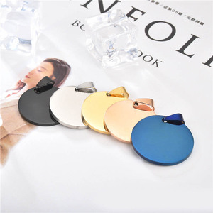 Круглая монета в наличии, собачья бирка, ожерелье, металлическая пластина, удостоверение личности кошки, пустая надпись, форма из нержавеющей стали, буддизм, принимается - Product Image 4