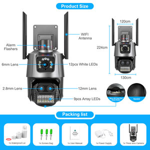 3MP 3 เลนส์โทรศัพท์สมาร์ท APP กล้อง PTZ กลางแจ้งสามเลนส์หน้าจอคู่กล้องเครือข่าย ICSEE การเฝ้าระวังกล้องรักษาความปลอดภัย WIFI - Product Image 5