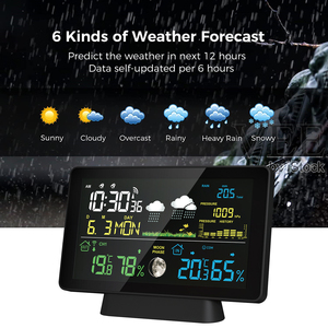 Weather Station with Outdoor <strong>Sensor</strong> Internet Wireless Remote Monitoring <strong>System</strong> Color <strong>Display</strong> with Rain Gauge - Product Image 5