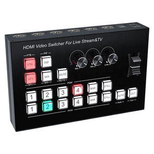 <strong>Video</strong> switcher for live streaming 4 in 2 out HDMI <strong>Video</strong> mixer switcher with Type-c USB3.0 port - Product Image 3