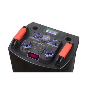 NDR-1212Sポータブルハイパワーサウンドシステムデュアル12インチ屋外スピーカー、BT接続とダイナミックLEDライト付き - Product Image 3