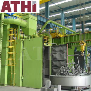 Large and Heavy Castings Forging Parts Cleaning Rotary Table Trolley Type Shot <strong>Blasting</strong> Machine - Product Image 4