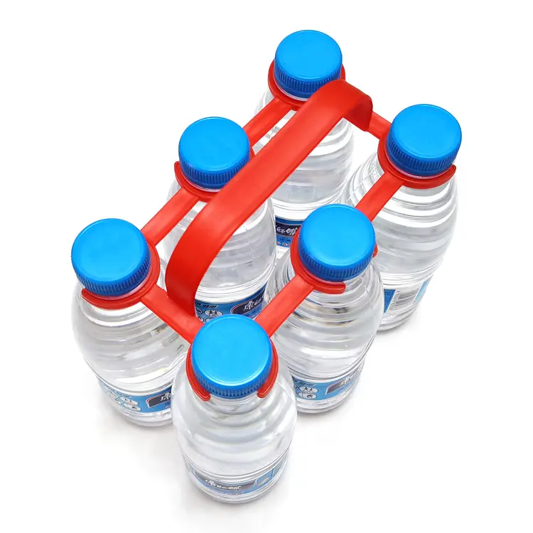 Plastik su şişesi tutucu klipsi e n e n e n e n e n e n e n e n e n e paketi şişe klipleri taşıyıcı şişe bantlama boyun kolları