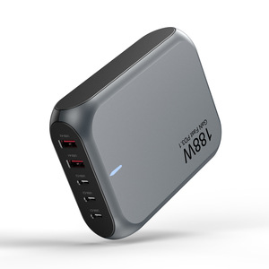 Wandkey 188W 140W Multi-port Desktop Charger 5 Port GaN PD 3.1 Fast Portable Type C Charger 3C2A with EU <strong>US</strong> UK <strong>AU</strong> <strong>Plug</strong> - Product Image 5