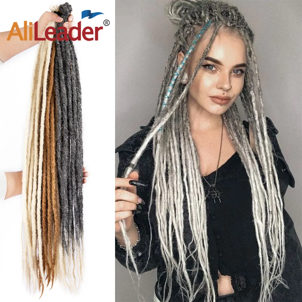 Extensão de cabelo sintético, barato longa de 36 polegadas, único ponteiro, fechaduras de sonha, ombre, extensão de cabelo de crochê