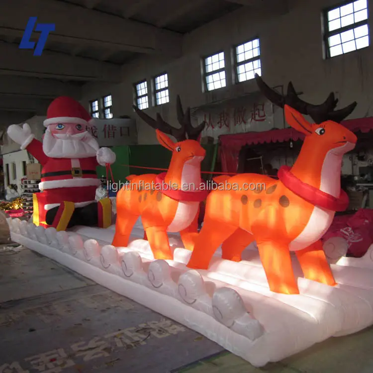 Lumière Géant gonflable De Noël décor Blow up Santa Claus ballon Gonflable en plein air H760
