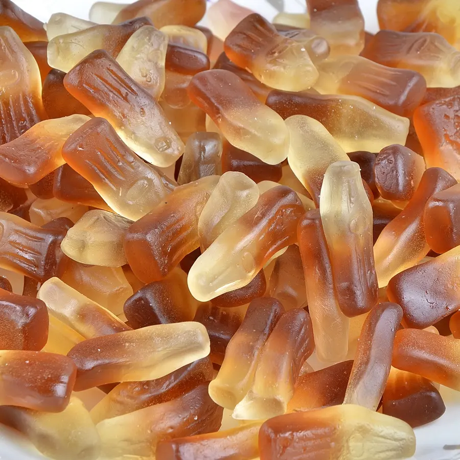 Barato Garrafa Cola Forma Gelatina Halal Gummy Candy