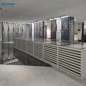 马川耐用质量柜台桌面石材木材大理石展示架 - Product Image 1