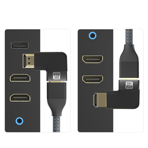 Spina HDMI 2.1 ad alta definizione 8K maschio a FemaleAdapter supporto ad angolo retto larghezza di banda 48Gbps - Product Image 3