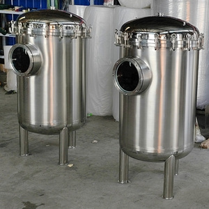 高流量304不锈钢沉淀物袋式过滤器工业用法兰式食用油袋式过滤器 - Product Image 2