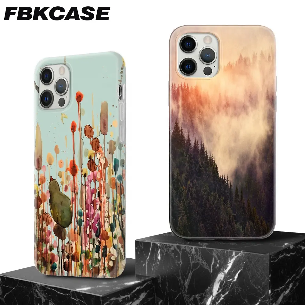 Casing keras PC sublimasi 3D desain kustom kualitas tinggi 2024 casing ponsel untuk iphone 15