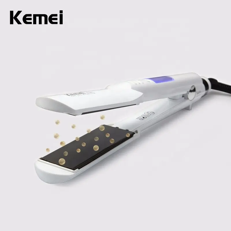 KEMEI KM 029 LCD fer à lisser professionnel bigoudi attelle électrique fer à friser à vapeur lissage Perm bigoudi