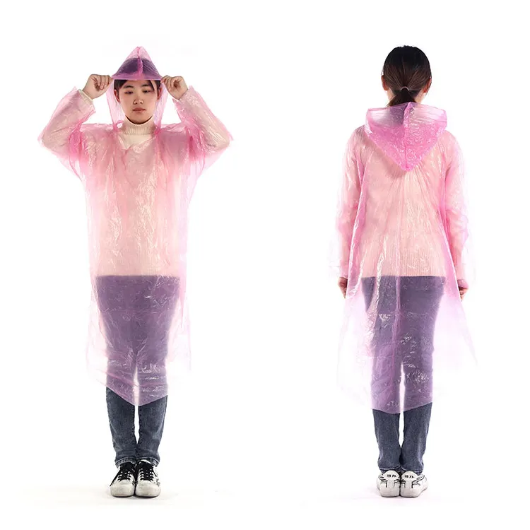 Poncho de plástico de emergencia para exteriores, impermeable, portátil