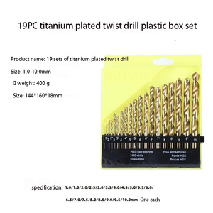 Tốc độ cao Thép 13PC Titan mạ gỗ Twist khoan với tuốc nơ vít điện - Product Image 5