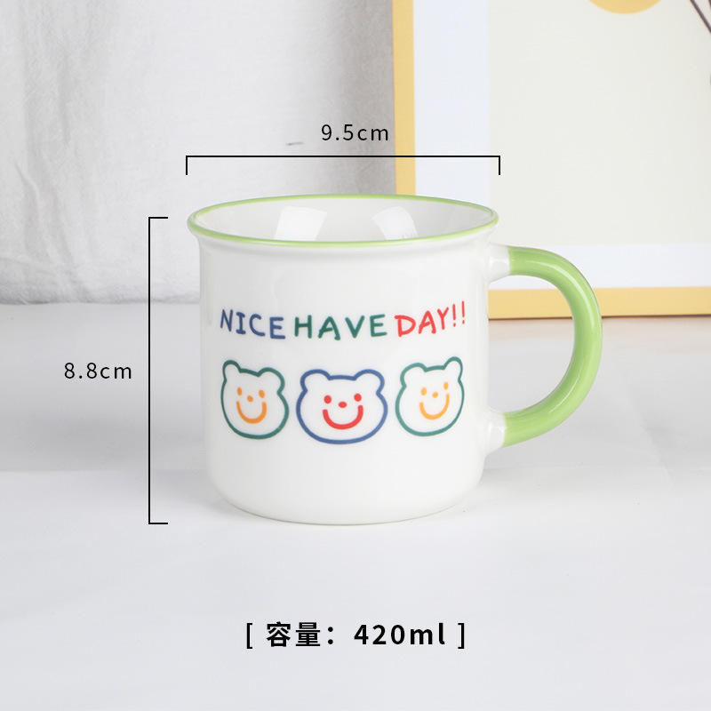 Manche vert fruit avec un petit imprimé ours