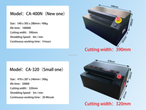เครื่องทำลายกระดาษแข็งลูกฟูก400 & 320มม. พลังงานไฟฟ้าชนิดตัดข้ามตัดเน้นการรีไซเคิลบรรจุภัณฑ์ - Product Image 3