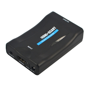 Adaptador de señal de Audio y vídeo Pogo Scart a HD Scaler, convertidor HD-MI, entrada a salida HD1080p (60HZ) para transmisión en directo