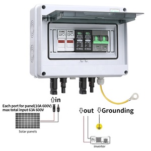 DC 600V Waterproof Power Distribution 8WAY Protection <strong>Box</strong> 15A 1 in 1 Out Combination <strong>Box</strong> PV Combiner <strong>Box</strong> - Product Image 2