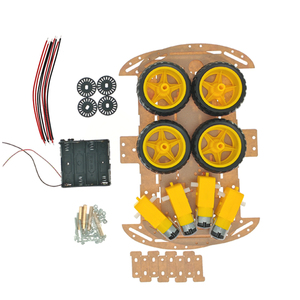 Smart Car Kit 4WD Smart Roboter Auto Chassis Kits Auto DIY Teile mit Batterie kasten Diy Electronic Kit für Arduino ZK-4WD