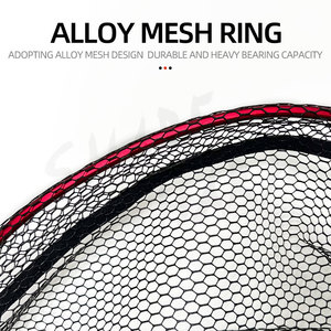Alüminyum alaşım teleskopik direk balıkçılık tor ağı katlanır kolu ile tek düğüm tipi naylon & Mesh Cast el Net PE plastik - Product Image 3