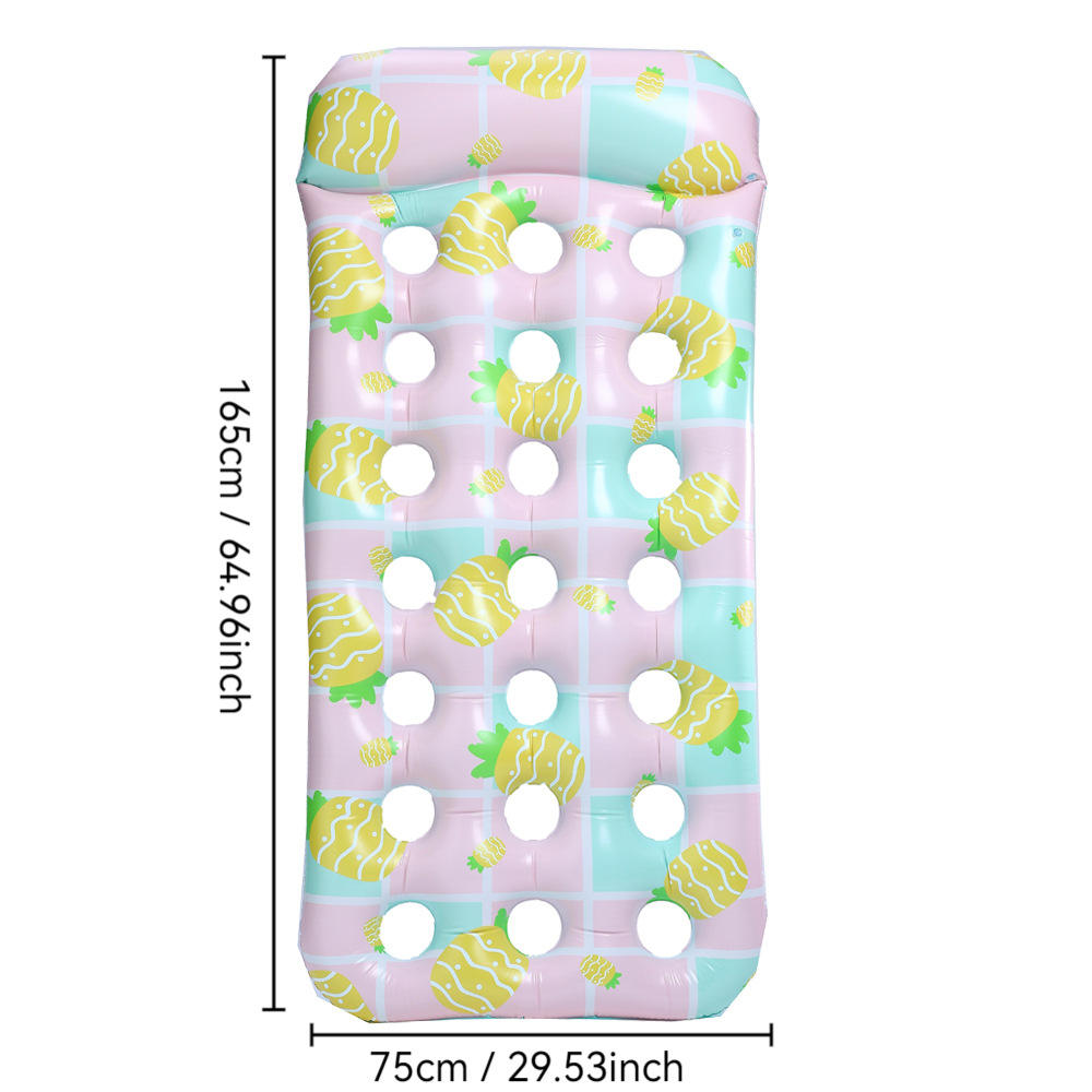 Balsa flotante con forma de agujero de lima y piña