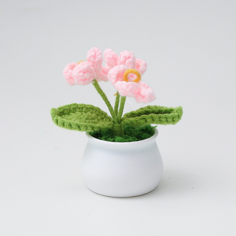 Set di tre fiori "Non ti scordar di me" - foglie verde polvere - 48 bianco por