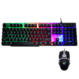 Teclado mecánico de alta calidad para ordenador, accesorios impermeables, 104 teclas, retroiluminado RGB, con cable