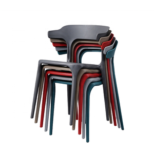 ZUOAN – chaises de salle à manger en polypropylène coloré, Sillas de jardin extérieur moderne empilable Pp Restaurant café chaise nordique en plastique - Product Image 1