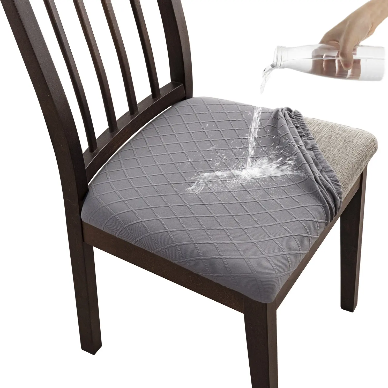 Fodera per cuscino per sedia jacquard di alta qualità fodera per sedia da tavolo da pranzo dell'hotel