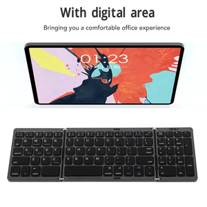 Triple pliegue para teclado Bluetooth mecánicamente para múltiples dispositivos-Conexión inalámbrica para computadora portátil Tablet Teléfono Uso de escritorio - Product Image 4