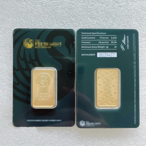 メタルクラフト金メッキバー1oz/2.5g/5g/10g/20g/50g/100g銅インゴット銀金メッキ地金非磁性