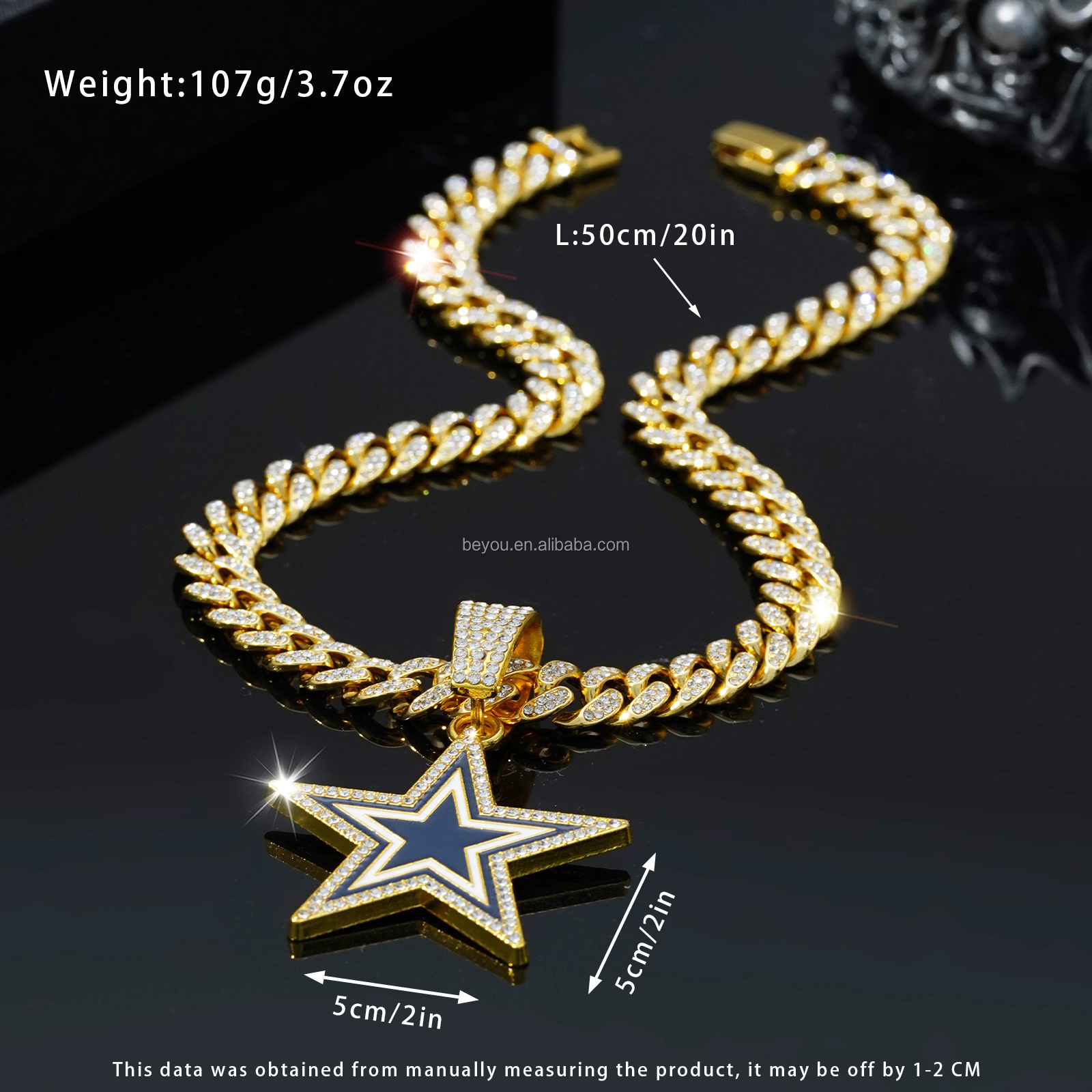 Collier or BLEU BLANC 20"