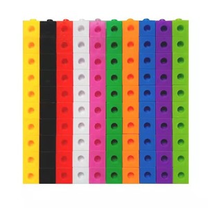 Matematik manipülatives plastik bağlama küpleri çocuklar matematik blokları 100 adet erken eğitim öğrenme yapı taşları ABS - Product Image 5