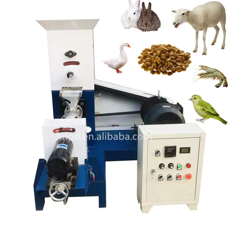 Máquina extrusora de alimentos para mascotas, modelo de suministro flotante de Pellet para alimentación de peces y césped