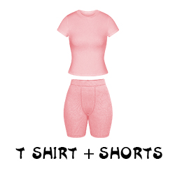 Set di magliette Lightcoral
