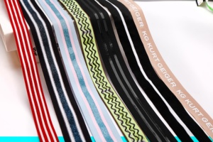 Cinta tejida de colores a rayas Patrones personalizados Banda elástica de impresión de alta elasticidad con silicona - Product Image 3