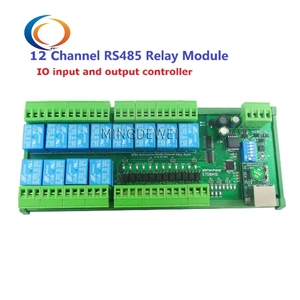 Ethernet RS485 relè TCP/IP UART modulo Controller di rete 12CH DC 12V 24V Modbus RTU scheda interruttore per motore PLC PTZ - Product Image 5