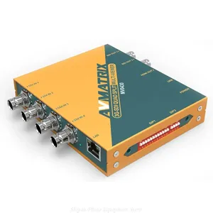 AVMATRIX MV04304-Chanel 3G-SDI Quad Split Multiviewer Video Switcher for SDI Monitor 11出力フォーマットEasy Control DIP Switch - Product Image 3