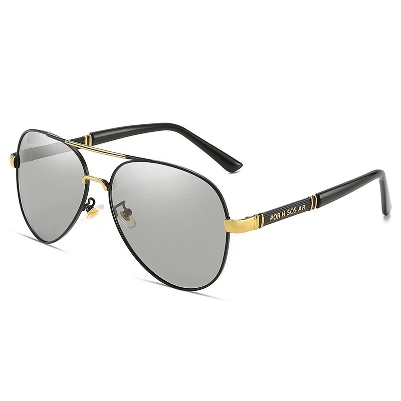 Tinted lenses-black gold frame