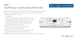 Sky dance 5-24VDC Dual PIR Sensor + Dual Push Button SPI Controller ES-D verfügt über Tageslichts ensor für Decken-LED-Streifen - Product Image 3
