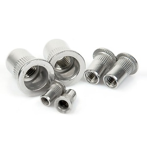 Phẳng Mặt Bích Đầu Đinh Tán Khía Nuts Răng Cưa Open End Đinh Tán Nuts Bollhoff Rivnut Threaded Chèn 1/4-20 - Product Image 1