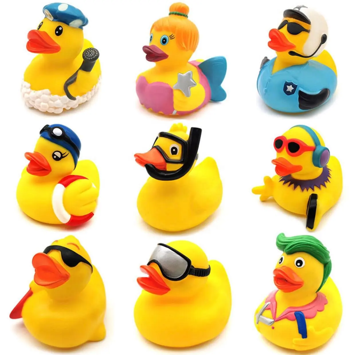 Vente en gros personnalisé PROPRE et de bonne qualité Canard de plongée en caoutchouc jaune PVC en vrac écologique promotionnel pour décoration de cadeaux