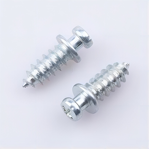 Mobilya madeni teçhizat M6x15mm karbon çelik gizli 2 In 1 bağlayıcı vida Mini kabine için Fix dübel vida - Product Image 1