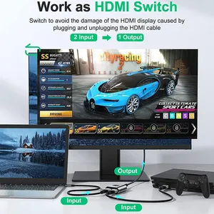 Nuevo conmutador HDMI 4K @ 60Hz conmutador HDMI bidireccional 2 en 1 con acabado suave Compatible con portátiles PC X Box Series - Product Image 5