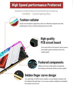 JUHOR Memoria Ram RGB DDR4 16GB (8 gbx2) Kit 3200MHz DDR4 RGB DIMM Ram Dual Channel Sunning Desktop Memory Ram - Product Image 4