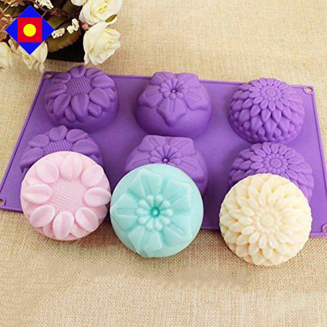 Wholesale Silicone 6 Cavity Soap Molds Soap Mould for Soap Making Handmade DIY Silicone Cake Tools Sustainable Accepptable